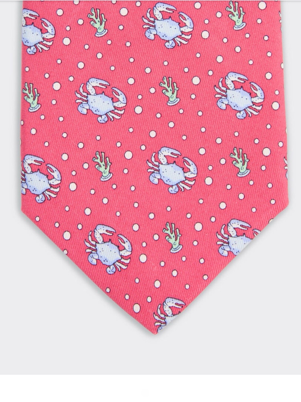 Vinyard Vines Crab Silk Tie - Raspberry